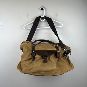 NEWHEY Water Resistant Canvas & Leather Duffel Travel Overnight Weekend Bag